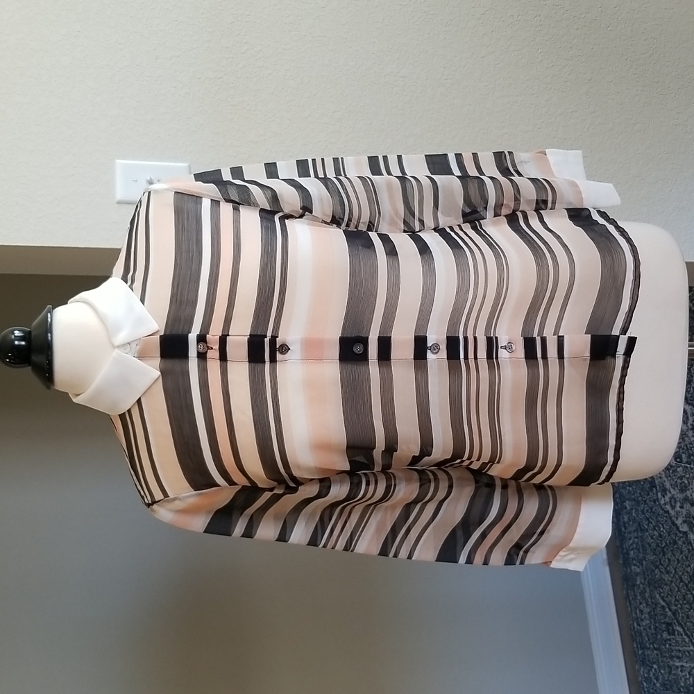 2/$40 - Vince Camuto Sheer Striped Blouse